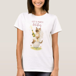 Camiseta Gato de Golfer Siamese celebrando