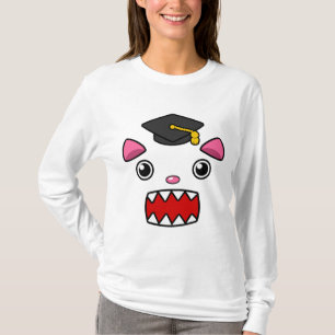 Camiseta Gato de graduación excitado