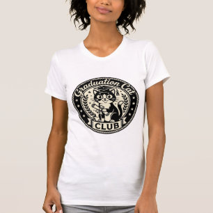 Camiseta Gato de graduación Gato divertido Gráfico - Gato d