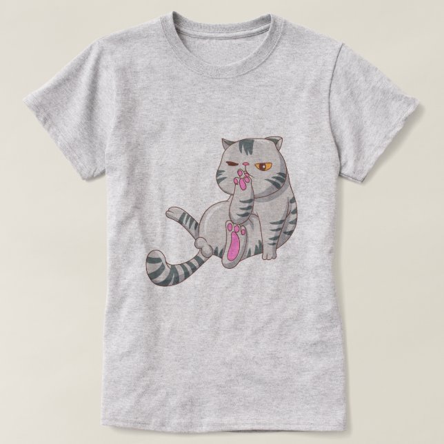 Camiseta Gato de grasa (Diseño del anverso)