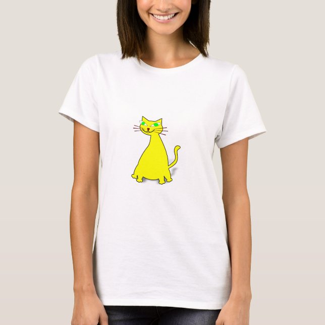 Camiseta Gato de grasa amarillo (Anverso)