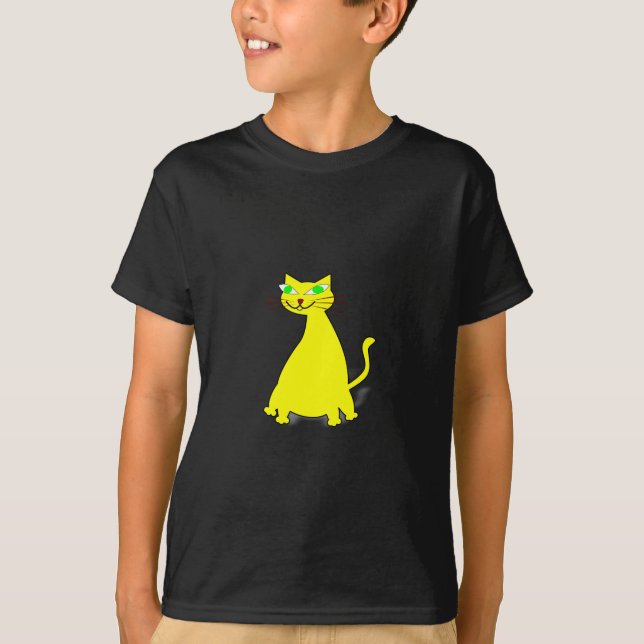 Camiseta Gato de grasa amarillo (Anverso)