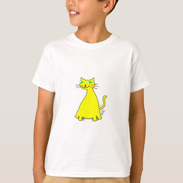 Camiseta Gato de grasa amarillo (Anverso)