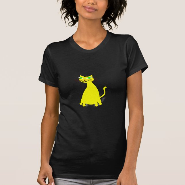 Camiseta Gato de grasa amarillo (Anverso)