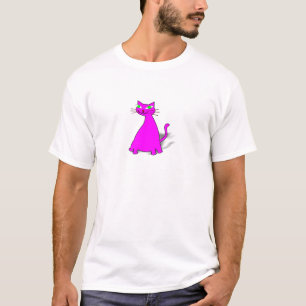 Camiseta Gato de grasa rosa