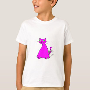 Camiseta Gato de grasa rosa
