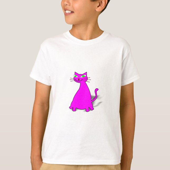 Camiseta Gato de grasa rosa (Anverso)