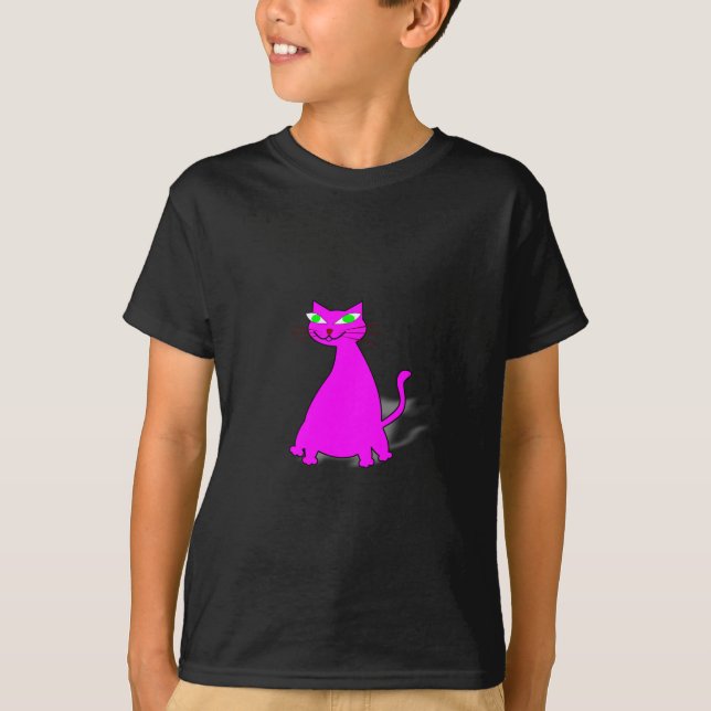 Camiseta Gato de grasa rosa (Anverso)