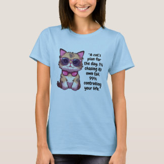 Camiseta Gato de Guay con sombras - Kitty lindo con vidrio 