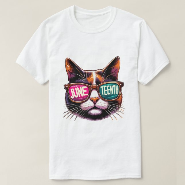 Camiseta Gato de Guay de junio - Gafas de sol y libertad (Diseño del anverso)