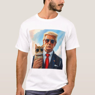 Camiseta Gato de Guay MAGA TRUMP con gafas de sol lindas pa