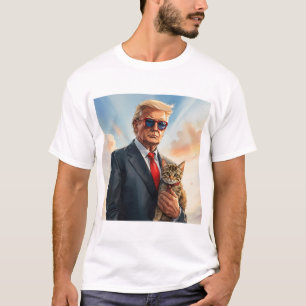 Camiseta Gato de Guay MAGA TRUMP con gafas de sol lindas pa