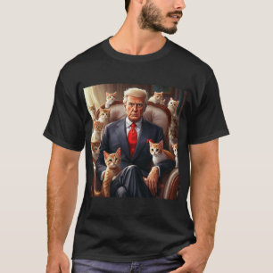 Camiseta Gato de Guay MAGA TRUMP rodeado de KITTENS diverti