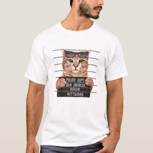 Camiseta Gato de Guay Mugshot Gracioso Personalizado Gatito