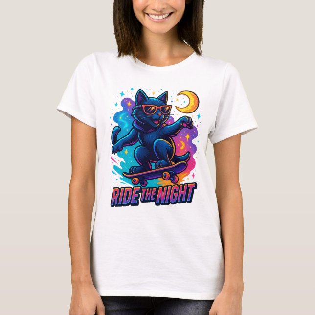 Camiseta Gato de Guay Skater - Estilo urbano de la calle (Anverso)