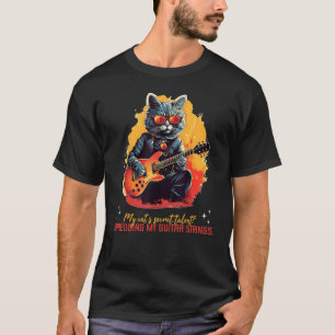 Camiseta Gato de Guitarra bastante cool ama las cuerdas de 