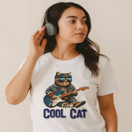 Camiseta Gato de guitarra que toca - Guay Kitty Vibes