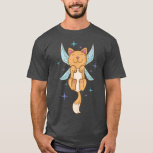 Camiseta Gato de hadas con alas