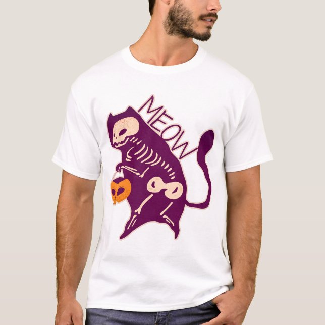 Camiseta Gato de Halloween (Anverso)