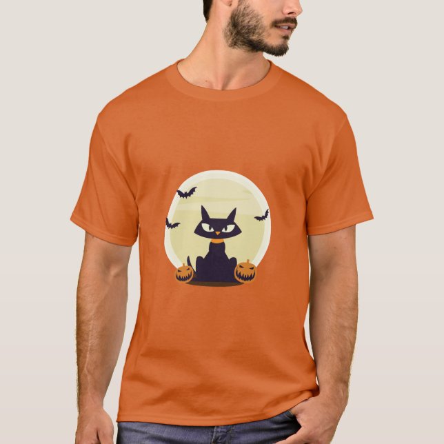 Camiseta Gato de Halloween (Anverso)