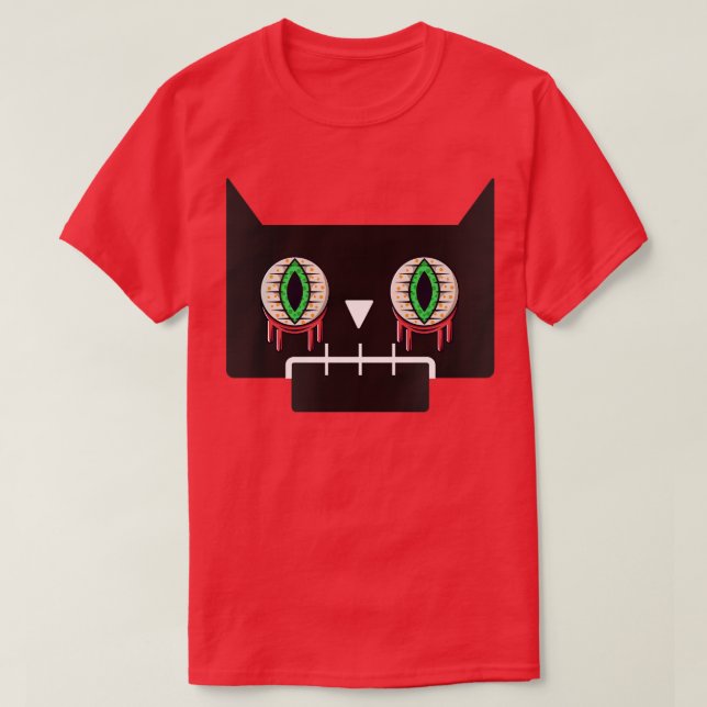 Camiseta gato de halloween (Diseño del anverso)