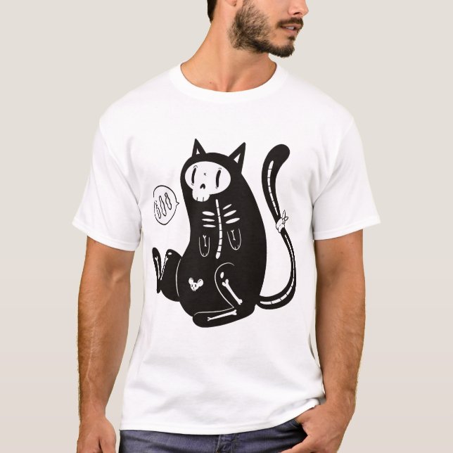 Camiseta Gato de Halloween (Anverso)
