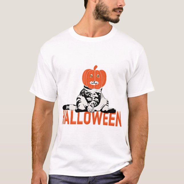 Camiseta Gato de Halloween (Anverso)