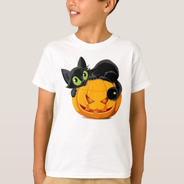 Camiseta Gato de Halloween (Anverso)
