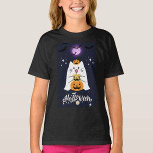 Camiseta Gato de Halloween a la luz de la luna: Noche espel