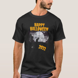 Camiseta Gato de Halloween Bonito Arañas Casa de Terror 202