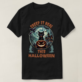 Camiseta Gato de Halloween : Creep it real this halloween