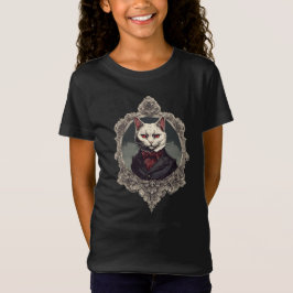 Camiseta Gato de Halloween, gato de vampiro