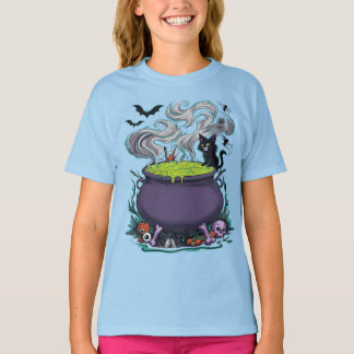 Camiseta Gato de Halloween - Gato negro espeluznante