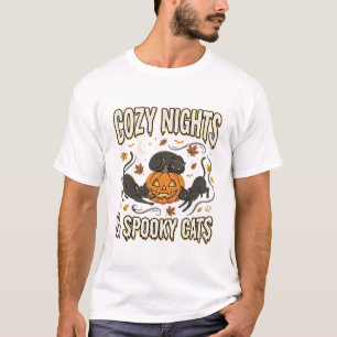 Camiseta Gato de Halloween Magia de Otoño