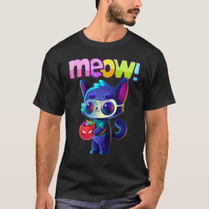Camiseta Gato de Halloween Maúllo y Canasta de Dulces de Ha