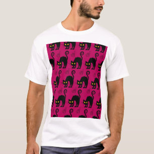 Camiseta Gato de Halloween: Resumen de patrón sin foco