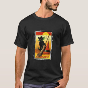 Camiseta Gato de Halloween sombrero de brujas