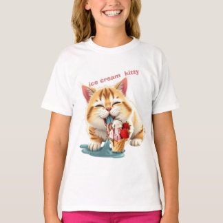 Camiseta gato de helado
