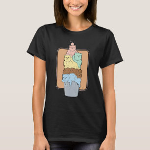 Camiseta Gato de helado mascota animal maullando gatito hum