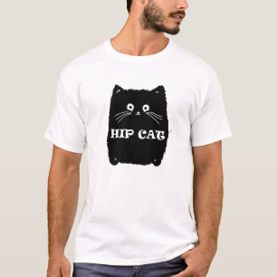 Camiseta Gato de Hip Addict Gracioso Personalizado Gatito A