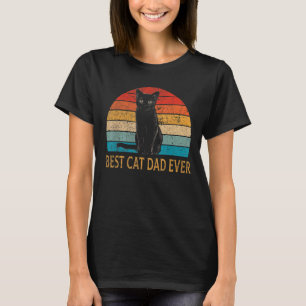 Camiseta Gato De Hombres Para Padre Vintage Mejor Papá Gato