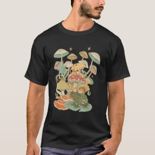 Camiseta Gato de hongos Moon Rana Goblincore Estética