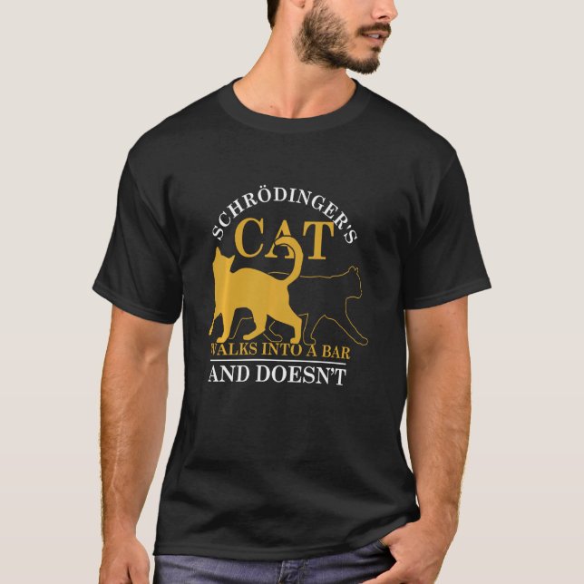 Camiseta Gato de humorística graciosa científica Schroeding (Anverso)