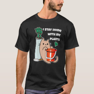 Camiseta Gato de jardinero se queda en casa con mis plantas