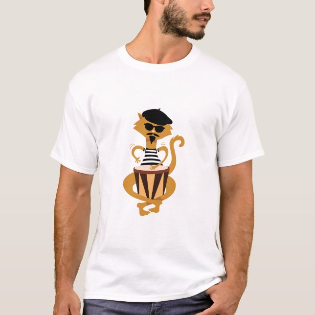 Camiseta Gato de jazz (Anverso)