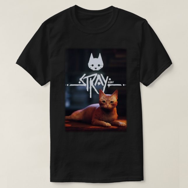 Camiseta Gato de juego resistente (Diseño del anverso)