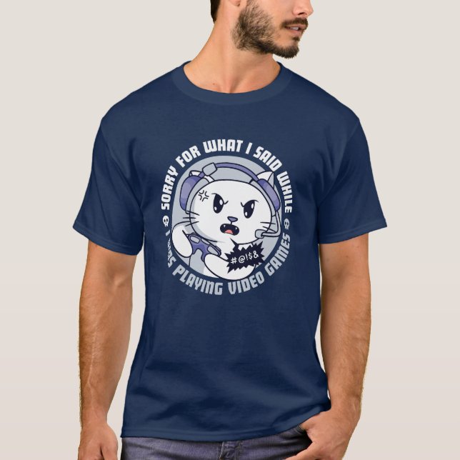 Camiseta Gato de jugador enojado