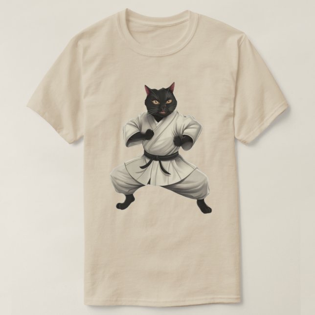 Camiseta Gato de Karate  (Diseño del anverso)