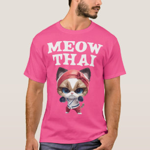 Camiseta Gato De Karate De Meow Tailandés Para El Luchador
