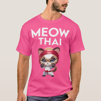 Camiseta Gato De Karate De Meow Tailandés Para El Luchador